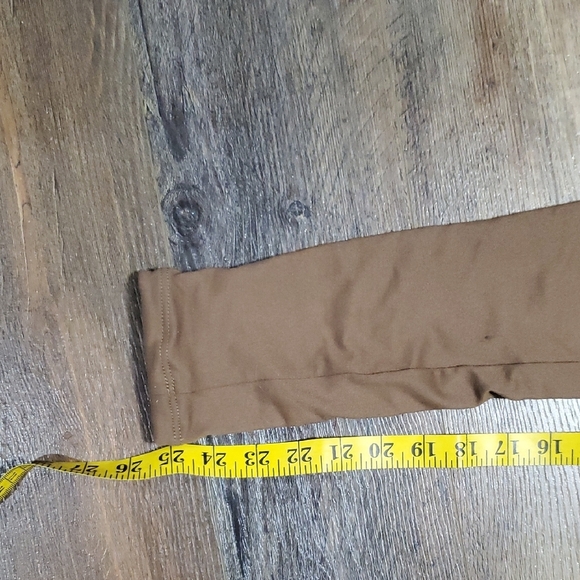 Tan Form-Fitting Jumpsuit with Full-Length Coverage - Picture 6 of 7